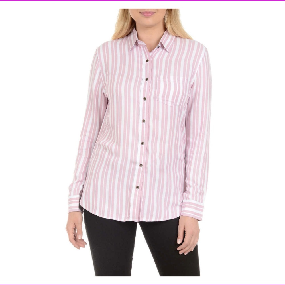 J.Girlfriend Ladies Button Up Long Sleeve Shirt